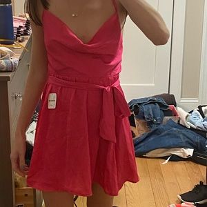 NWT Free people good company slip dress - pink sz XS